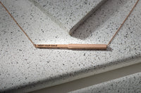 Keep Your Smile Hidden Affirmation Message Necklace In Rose Gold Finish by My Focus Jewelry