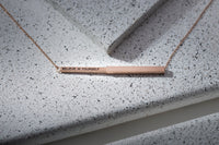Believe in Yourself Hidden Affirmation Message Necklace In Rose Gold Finish by My Focus Jewelry