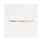 Take Chances Hidden Affirmation Message Necklace In Rose Gold Finish by My Focus Jewelry