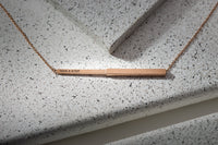 Take A Step Hidden Affirmation Message Necklace In Rose Gold Finish by My Focus Jewelry