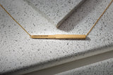 Create Balance Hidden Affirmation Message Necklace In Gold Finish by My Focus Jewelry