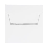 Create Balance Hidden Affirmation Message Necklace In Silver Finish by My Focus Jewelry