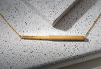 Work for It Hidden Affirmation Message Necklace In Gold Finish by My Focus Jewelry