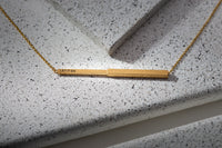 Let it Go Hidden Affirmation Message Necklace In Gold Finish by My Focus Jewelry