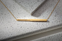 Know Your Worth Hidden Affirmation Message Necklace Gold Finish by My Focus Jewelry